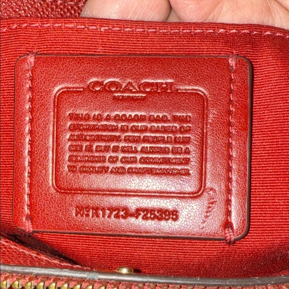 Coach Leather Satchel in Deep Wine Red with Gold Hardware - Picture 2 of 5